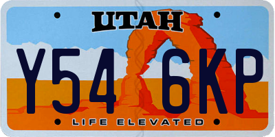 UT license plate Y546KP