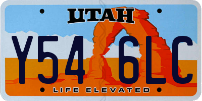 UT license plate Y546LC