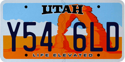 UT license plate Y546LD