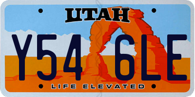 UT license plate Y546LE