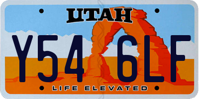 UT license plate Y546LF