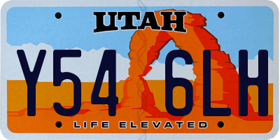 UT license plate Y546LH