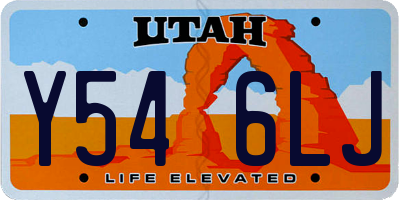 UT license plate Y546LJ