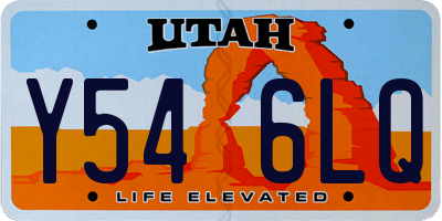 UT license plate Y546LQ