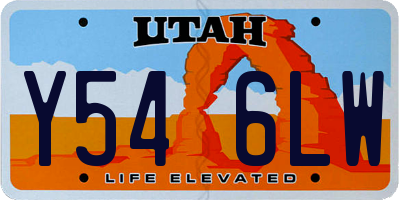 UT license plate Y546LW