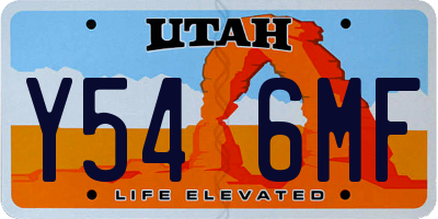 UT license plate Y546MF
