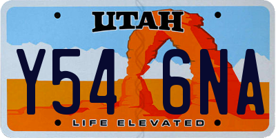 UT license plate Y546NA