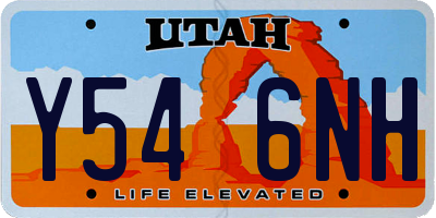 UT license plate Y546NH