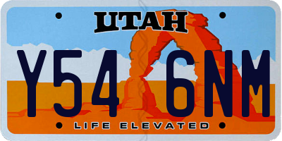 UT license plate Y546NM