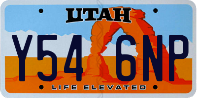 UT license plate Y546NP