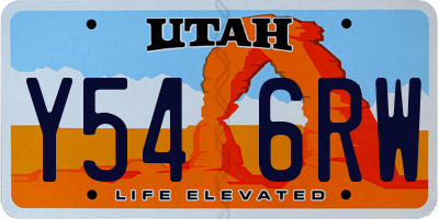 UT license plate Y546RW