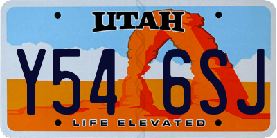 UT license plate Y546SJ
