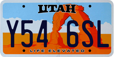 UT license plate Y546SL