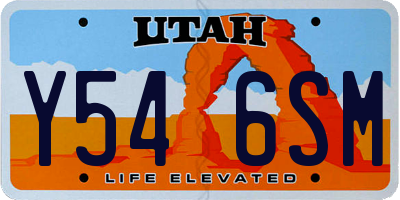 UT license plate Y546SM