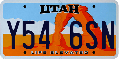 UT license plate Y546SN