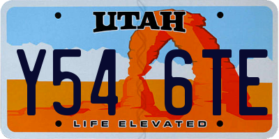 UT license plate Y546TE