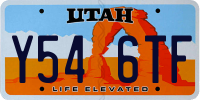 UT license plate Y546TF