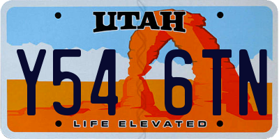 UT license plate Y546TN