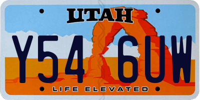 UT license plate Y546UW