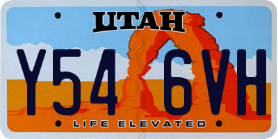 UT license plate Y546VH