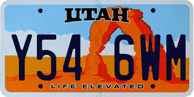 UT license plate Y546WM