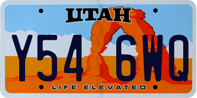 UT license plate Y546WQ