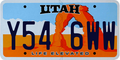 UT license plate Y546WW