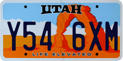 UT license plate Y546XM