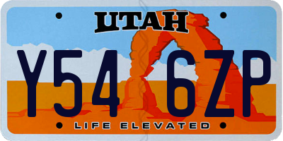 UT license plate Y546ZP