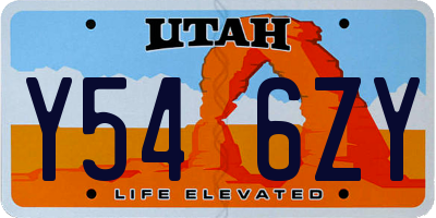UT license plate Y546ZY