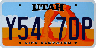 UT license plate Y547DP