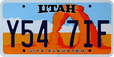 UT license plate Y547IF