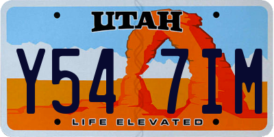 UT license plate Y547IM