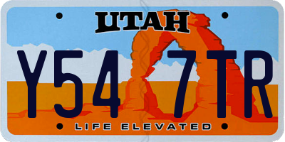 UT license plate Y547TR