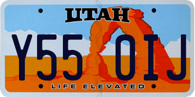 UT license plate Y550IJ