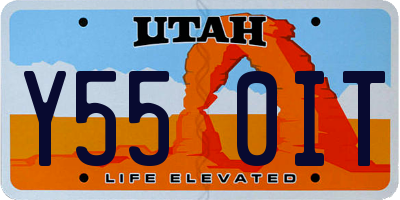 UT license plate Y550IT