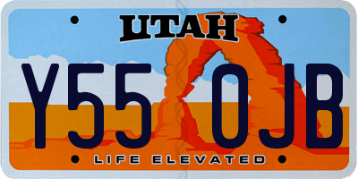 UT license plate Y550JB
