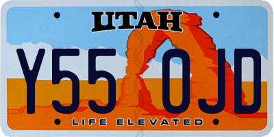 UT license plate Y550JD