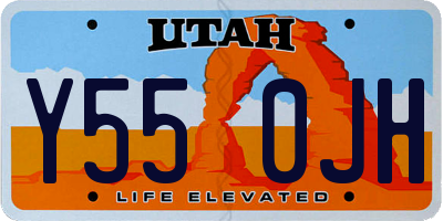 UT license plate Y550JH