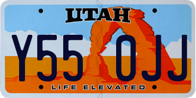 UT license plate Y550JJ