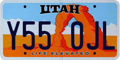 UT license plate Y550JL