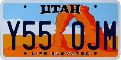 UT license plate Y550JM