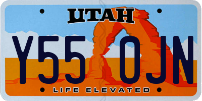 UT license plate Y550JN
