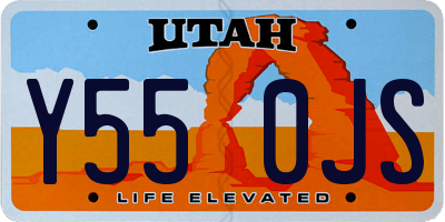 UT license plate Y550JS