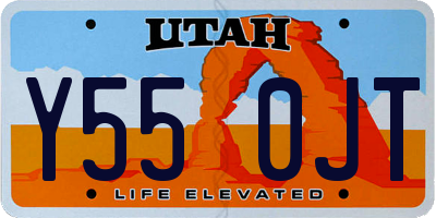 UT license plate Y550JT