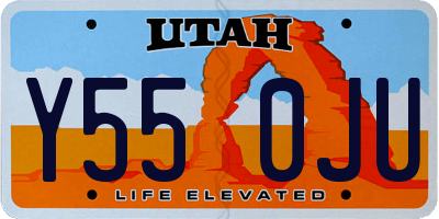 UT license plate Y550JU