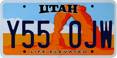 UT license plate Y550JW