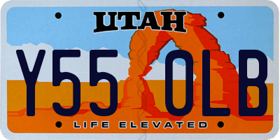 UT license plate Y550LB