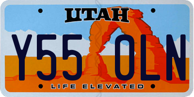 UT license plate Y550LN