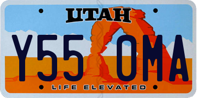 UT license plate Y550MA